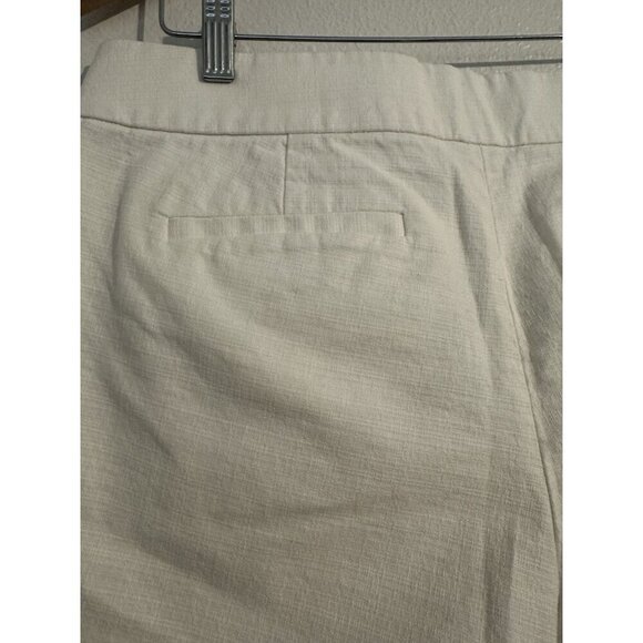 J crew Women’s White Flat Front Pleated Shorts Side Zip Lined With Pockets Sz 10 - Picture 7 of 11